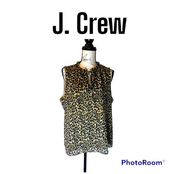 J. Crew Tops - J. Crew Leopard Sleeveless Top
